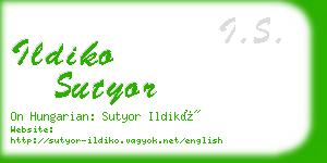 ildiko sutyor business card